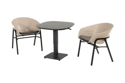 Hartman Tubb verstelbare bistro set (3-delig) - Soft Taupe/Antraciet