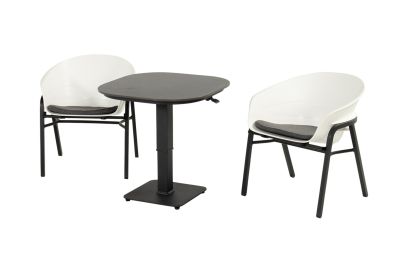 Hartman Tubb verstelbare bistro set (3-delig) - Royal White/Antraciet