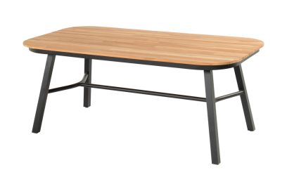 Hartman Tubb dining tuintafel 185x100 cm. - Teak/Zwart