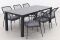 Dido Black/Lena 210 cm. - stapelbare tuinset - 7-delig 