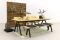 Hartman tuinset Sophie Studio Yellow/Mason teak tafel 240 cm. + bank - 5-delig