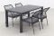 Dido Black/Alma 160 cm. - stapelbare tuinset - 5-delig 
