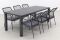 Dido Black/Alma 210 cm. - stapelbare tuinset - 7-delig 