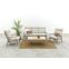Lagos/Atlanta verstelbare 5-zits stoel-bank aluminium loungeset - Latte