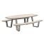 GI Bell ovale 6-persoons picknicktafel 220x193 cm. - Taupe