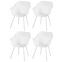 Set van 4 - Hartman Sophie Element dining armstoel - wit