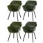 Set van 4 - Hartman Sophie Element dining armstoel - moss groen