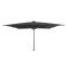 Perfect Shadow Atlas Telescope Stokparasol Pro met LED verlichting 4x4 m. - Antraciet/Ash Black
