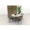 Jasmine Naturel/GI Edison 4-persoons ronde dining tuinset Ø122 cm.