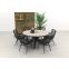 Jasmine Black/GI Edison 6-persoons ronde dining tuinset Ø148 cm. 