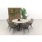 Jasmine Naturel/GI Edison 6-persoons ronde dining tuinset Ø148 cm.