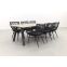 Jasmine Black/GI Nevada 6-persoons dining tuinset 240x100 cm.
