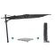 Perfect Shadow Ultra Eclipse Zweefparasol - 3x3m. - Antraciet/Ash Black met Valencia voet en hoes