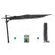 Perfect Shadow Ultra Eclipse Zweefparasol - 3x3m. - Antraciet/Ash Black met ingraafvoet en hoes