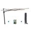 Perfect Shadow Ultra Eclipse Zweefparasol - 3x3m. - Antraciet/Urban Taupe met ingraafvoet en hoes