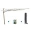 Perfect Shadow Ultra Eclipse Zweefparasol - 3x3m. - Latte/Soft Sand met ingraafvoet en hoes