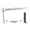 Perfect Shadow Ultra Eclipse Zweefparasol - 3x3m. - Latte/Urban Taupe met Valencia voet en hoes