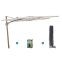 Perfect Shadow Ultra Eclipse Zweefparasol - 3x3m. - Latte/Urban Taupe met ingraafvoet en hoes