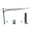 Perfect Shadow Ultra Eclipse Zweefparasol - 4x3m. - Antraciet/Urban Taupe met ingraafvoet en hoes