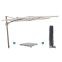 Perfect Shadow Ultra Eclipse Zweefparasol - 4x3m. - Latte/Urban Taupe met Valencia voet en hoes