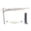 Perfect Shadow Ultra Eclipse Zweefparasol - 4x3m. - Latte/Urban Taupe met Murcia voet en hoes