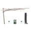 Perfect Shadow Ultra Eclipse Zweefparasol - 4x3m. - Latte/Urban Taupe met ingraafvoet en hoes
