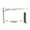 Perfect Shadow Ultra Eclipse Zweefparasol - 4x3m. - Woodlook/Soft Sand met Valencia voet en hoes