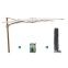 Perfect Shadow Ultra Eclipse Zweefparasol - 4x3m. - Woodlook/Soft Sand met ingraafvoet en hoes