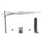 Perfect Shadow Ultra Eclipse Zweefparasol - 4x3m. - Woodlook/Urban Taupe met ingraafvoet en hoes