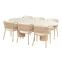 Hartman Altea/Valencia ovale tuinset voor 6 personen 220x100 cm. - Cappuccino