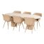 Hartman Sophie/Valencia ovale tuinset voor 6 personen 220x100 cm. - Cappuccino