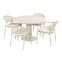 Hartman Taragona/Girona ronde stapelbare tuinset voor 4 personen 120 cm. - Sand