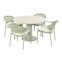 Hartman Taragona/Girona ronde stapelbare tuinset voor 4 personen 120 cm. - Soft Green
