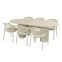 Hartman Taragona/Valencia ovale stapelbare tuinset voor 6 personen 220x100 cm. - Sand