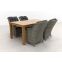 King -  Paloma Grijs / Rome teak 170 cm. - Natural Brown - tuinset