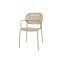 Noa stapelbare naturel wicker dining tuinstoel - Latte