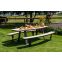 GI Bell ovale 6-persoons picknicktafel 220x193cm.