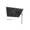 Platinum Challenger Zweefparasol T2 Premium Glow 3x3 m. - Faded Black - Met verlichting