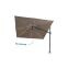 Platinum Challenger Zweefparasol T2 Premium Glow 3x3 m. - Havana Taupe - Met verlichting