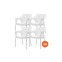 Set van 4 - Scab Ola stapelbare kunststof tuinstoel - Ivoor