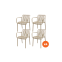 Set van 4 - Stripe stapelbare tuinstoel - Taupe