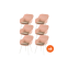 Set van 6 - Hartman Le Soleil Element dining armstoelen - Stylish pink - Alu poot