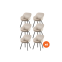 Set van 6 - Hartman Le Soleil Element dining armstoel - Soft Taupe/Black