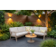 Viento/Canto aluminium hoekbank loungeset - Latte/Teak