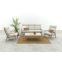 Lagos/Atlanta verstelbare 5-zits stoel-bank aluminium loungeset - Latte
