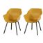 Set van 2 - Hartman Sophie Element dining armstoel - Curry yellow