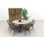 Jasmine Naturel/GI Edison 6-persoons ronde dining tuinset Ø148 cm.