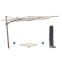 Perfect Shadow Ultra Eclipse Zweefparasol - 3x3m. - Latte/Urban Taupe met Murcia voet en hoes
