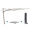 Perfect Shadow Ultra Eclipse Zweefparasol - 4x3m. - Latte/Soft Sand met Valencia voet en hoes