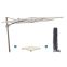 Perfect Shadow Ultra Eclipse Zweefparasol - 4x3m. - Latte/Urban Taupe met Murcia voet en hoes